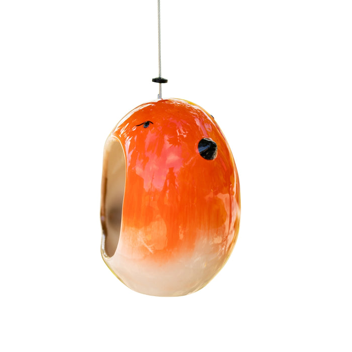 Ceramic Robin Wild Bird Feeder 30 x 23 x 8cm Bird Feeders FabFinds