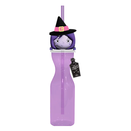 Halloween Character Drinking Bottle with Straw 500ml Halloween Accessories FabFinds Purple