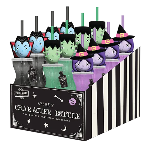 Halloween Character Drinking Bottle with Straw 500ml Halloween Accessories FabFinds