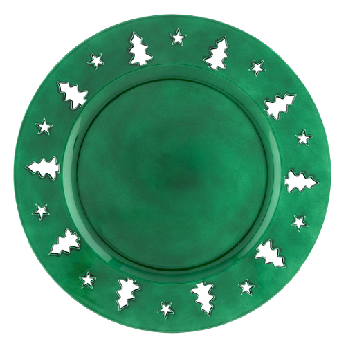 Charger Plate Decorative Table Setting Plate Assorted Colours Christmas Tableware FabFinds Green