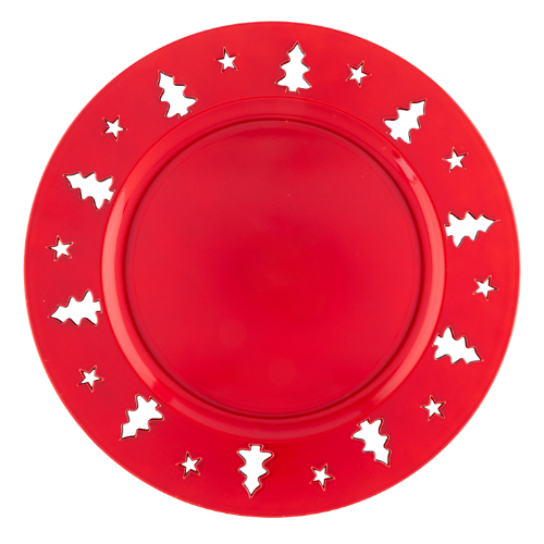 Charger Plate Decorative Table Setting Plate Assorted Colours Christmas Tableware FabFinds Red