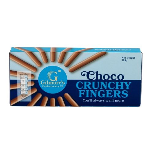 Gilmore's Confectionery Co Choco Crunchy Fingers 115g Chocolates gilmores   