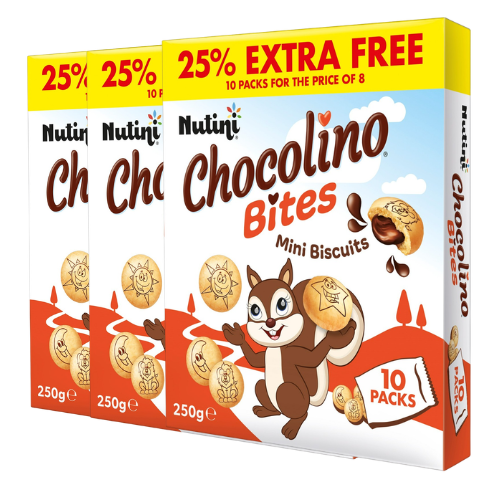 Nutini Chocolino Bites Mini Chocolate Biscuits 200g Snack Pack Assorted Packs Biscuits & Cereal Bars Nutini Pack of 3