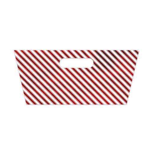 Rectangle Printed Hamper Tray With Foil 30cm x 23cm x 13cm christmas FabFinds Red & White  