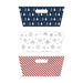 Rectangle Printed Hamper Tray With Foil 30cm x 23cm x 13cm christmas FabFinds   