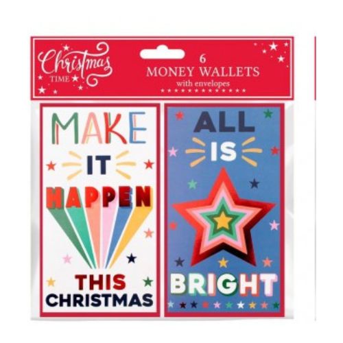 Christmas Foil Money Wallets 3 Assorted Packs Christmas Cards Fabfinds Make It Happen/All Is Bright  