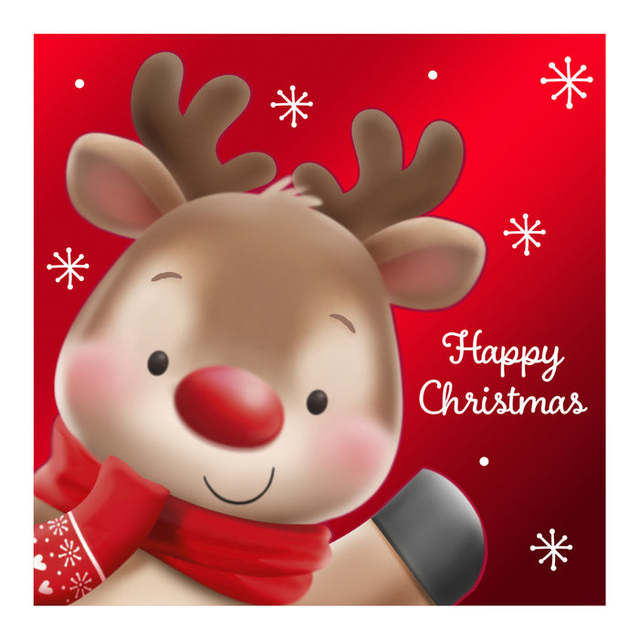 Christmas Cards 12 Pack Cute Characters Santa & Reindeer card design 2