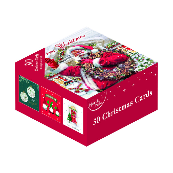 Christmas Cards Bumper Box of 30 gift box packaging