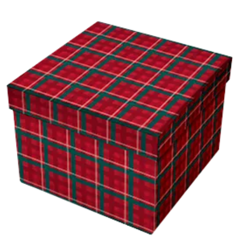Printed Christmas Gift Box Set 3 Pack Assorted Designs Christmas Gift Bags & Boxes FabFinds Red Cubes