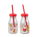 Kids Christmas Plastic Milk Jar & Straw Assorted Designs Christmas Tableware FabFinds   