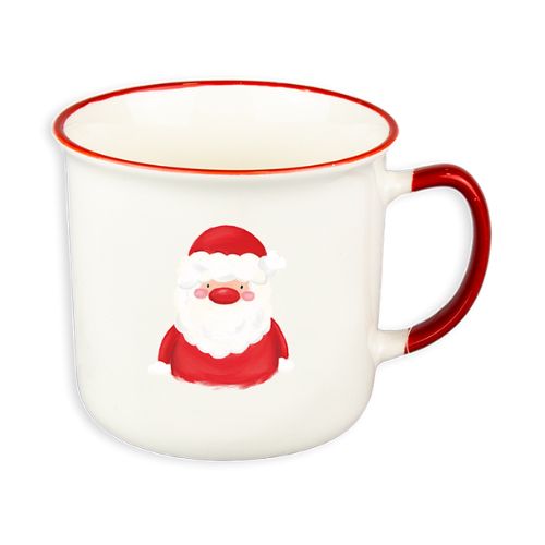 Red & White Christmas Mug Assorted Designs Mugs FabFinds Santa  