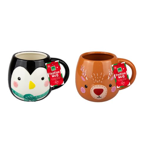 Christmas Character Mug 400ml Assorted Styles Mugs FabFinds   