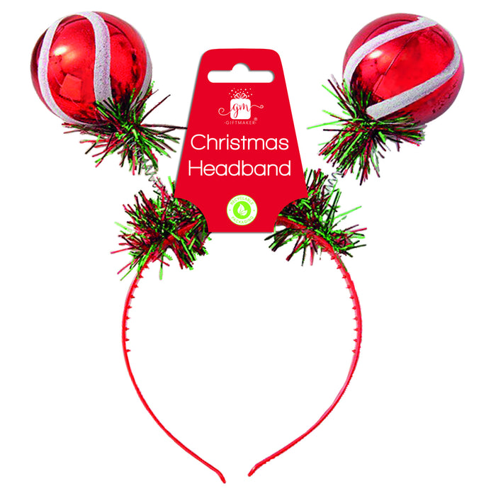 Christmas Novelty Bauble Headband Christmas Accessories FabFinds