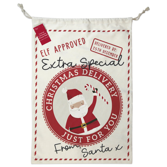 Christmas Santa Delivery Canvas Sack