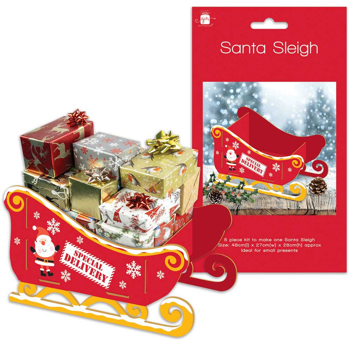Christmas Santa Sleigh Present Holder Kit Christmas Decorations FabFinds