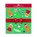 Christmas Square Flat Folding Gift Box with Ribbon Gingerbread Design