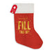 Red Hessian Stocking With Gold Print Christmas Stockings FabFinds