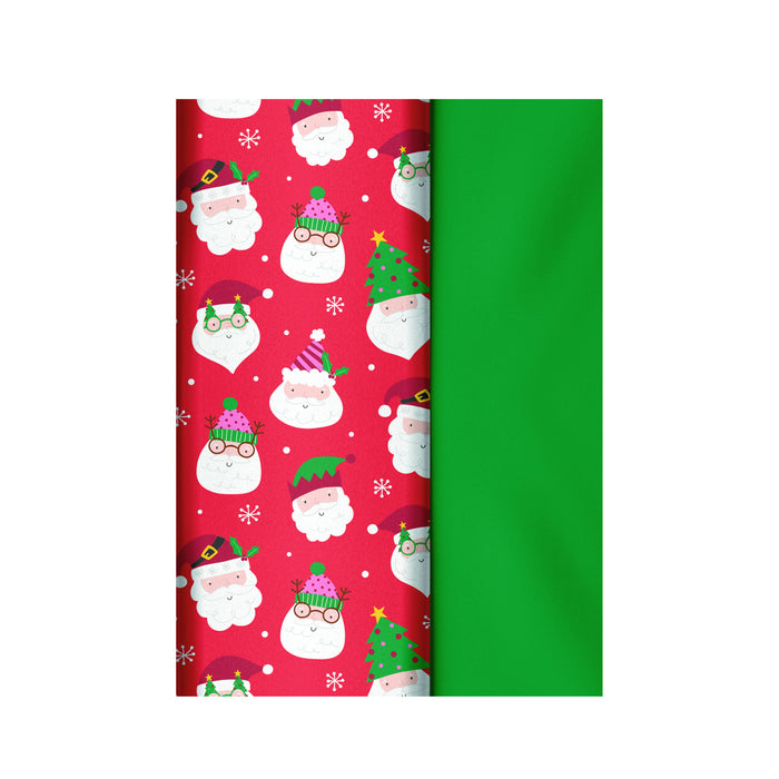 Christmas Tissue Paper 8 Sheets Funky Santa detail view