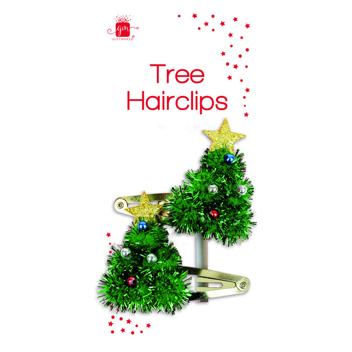 Christmas Tree Tinsel Hair Clips Pair Christmas Accessories FabFinds