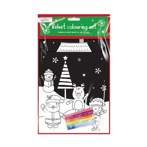 Christmas Velvet Colouring Set 2pk Christmas Accessories FabFinds   