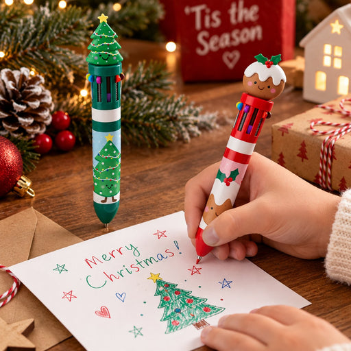 Christmas Character 10 Colour Pen Stationery FabFinds