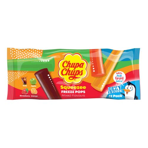 Chupa Chups Squeezee Freeze Pops 12 x 45ml Sweets, Mints & Chewing Gum chupa chups   