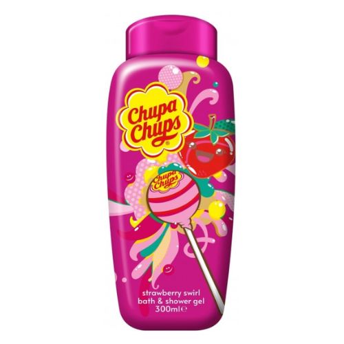 Chupa Chups Bath & Shower Strawberry Swirl Gel 300ml Shower Gel & Body Wash chupa chups   