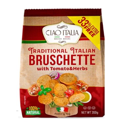 Ciao Italia Traditional Italian Bruschette With Tomato & Herbs 200g Food Items ciao italia   
