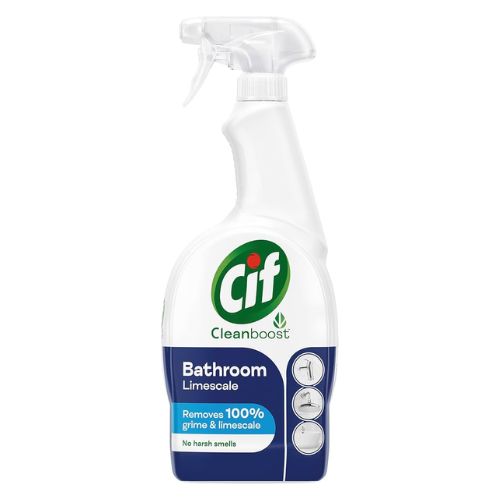 Cif Cleanboost Bathroom Limescale Cleaning Spray 700ml Bathroom & Shower Cleaners Cif   