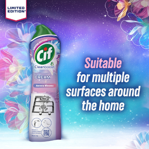 Cif Cream Cleaner Aurora Blooms Winter Edition 500ml Assorted Packs Cleaning Cif