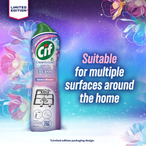 Cif Cream Cleaner Aurora Blooms Winter Edition 500ml Assorted Packs Cleaning Cif