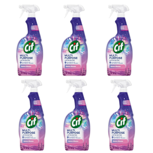 Cif Antibacterial Spray Aurora Blooms Winter 750ml Assorted Packs Disinfectants Cif Pack of 6