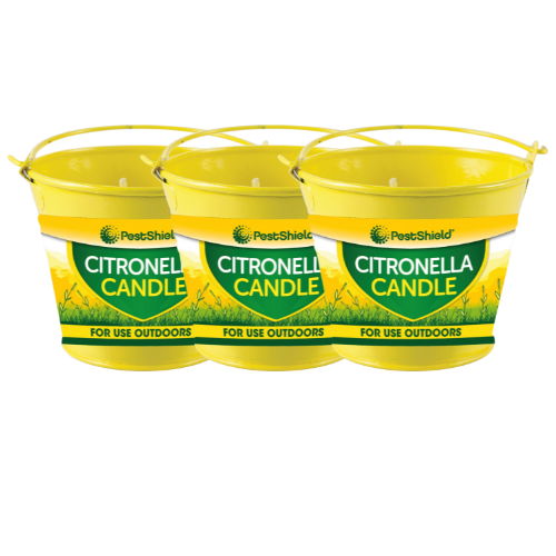 Citronella Metal Bucket Candle 8cm Assorted Packs Candles FabFinds Pack of 3