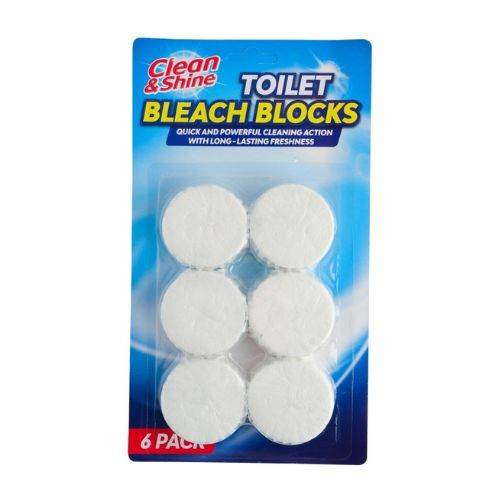 Clean & Shine Toilet Bleach Blocks 6 Pack Toilet Cleaners Clean & Shine   