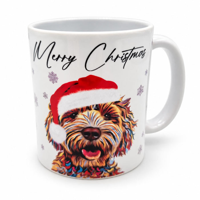 Deborah Baker Festive Cockapoo Ceramic Mug 312ml