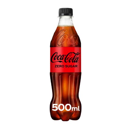 Coco-Cola Zero Sugar Bottled Drink 500ml Drinks coca cola   