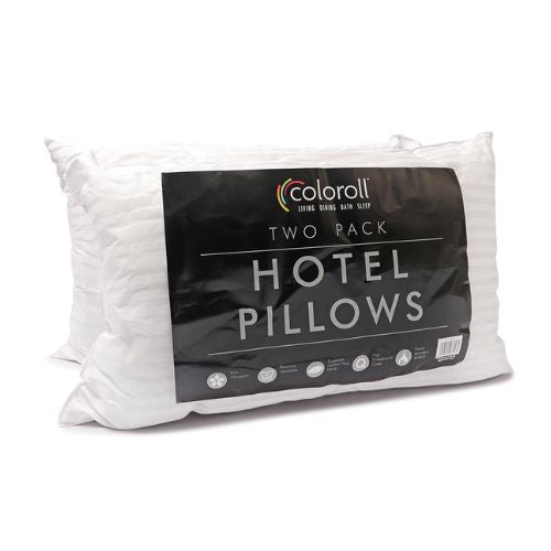 Coloroll Bedding Coloroll Two Pack Hotel Pillows - FabFinds