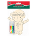 Colour Your Own Hanging Decoration 19cm x 12cm Assorted Festive Design Arts & Crafts FabFinds Elf