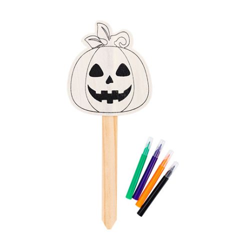 Colour Your Own Halloween Stakes Assorted Designs Halloween Decorations FabFinds Pumpkin  