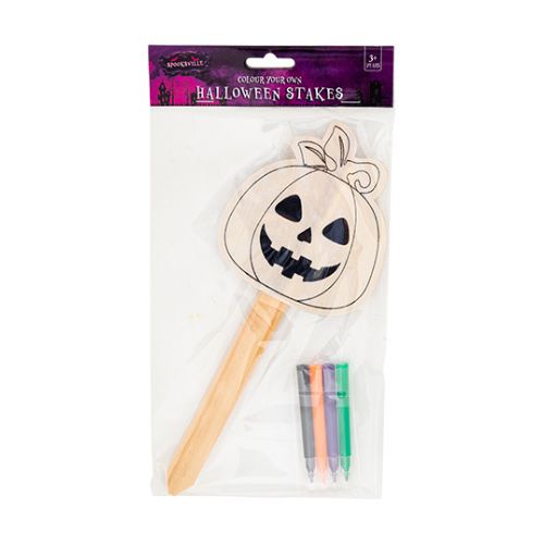 Colour Your Own Halloween Stakes Assorted Designs Halloween Decorations FabFinds   
