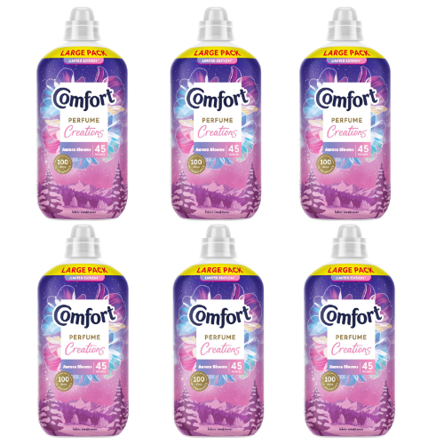 Comfort Fabric Conditioner Aurora Blooms 45 Wash Assorted Packs Laundry - Fabric Conditioner Comfort Pack of 6