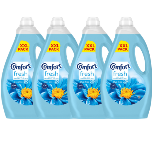 Comfort Fabric Conditioner Blue Skies 100 Washes Assorted Packs Laundry - Fabric Conditioner Comfort Pack of 4