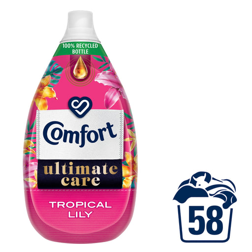 Comfort Ultimate Care Fabric Conditioner Tropical Lily 870ml (58 Washes) Laundry - Fabric Conditioner Comfort