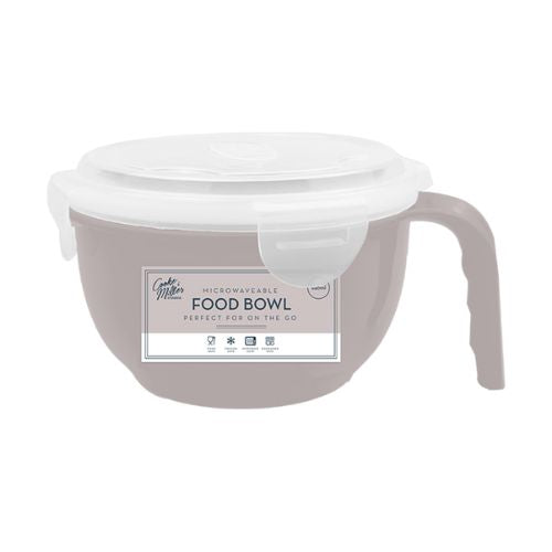 Cooke & Miller Microwaveable Food Bowl 940ml Assorted Colours Food Storage FabFinds Beige  