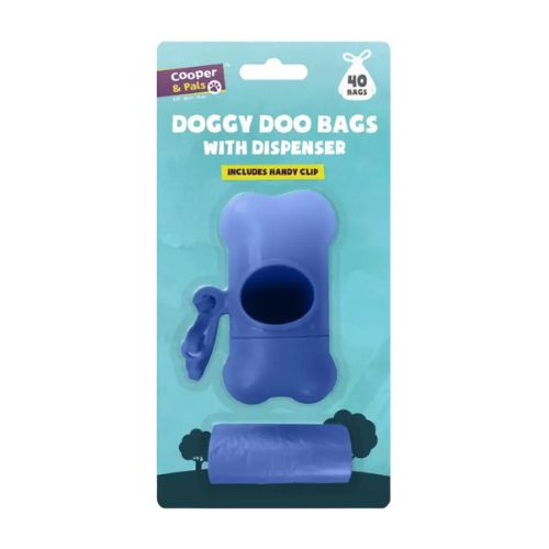 Cooper & Pals Doggy Doo Bags With Dispenser 40 Pack Dog Accessories Cooper & Pals   