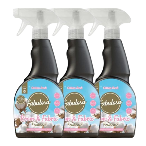 Fabulosa Cotton Fresh Room & Fabric Freshener 500ml Air Fresheners & Re-fills Fabulosa Pack of 3