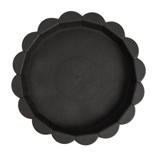 For The Love Of Gardening Large Crimp Saucer 27cm Assorted Colours Garden Accessories for the love of gardening Black  