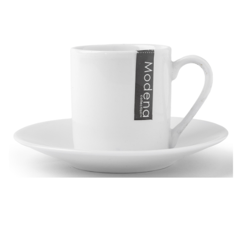 Modern Collection Espresso Cup & Saucer Set Coupe Shape 90ml 6 Pack Kitchen Accessories Modern Collection Rectangular