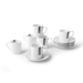 Modern Collection Espresso Cup & Saucer Set Coupe Shape 90ml 6 Pack Kitchen Accessories Modern Collection
