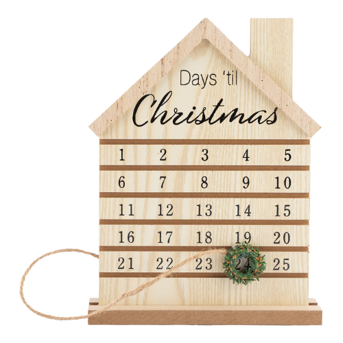 Wooden House Christmas Countdown Calendar Festive Advent Decoration Advent Calendars FabFinds